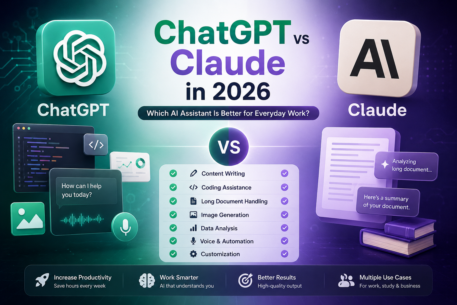 ChatGPT vs Claude in 2026: Which AI Assistant Is Better for Everyday Work?